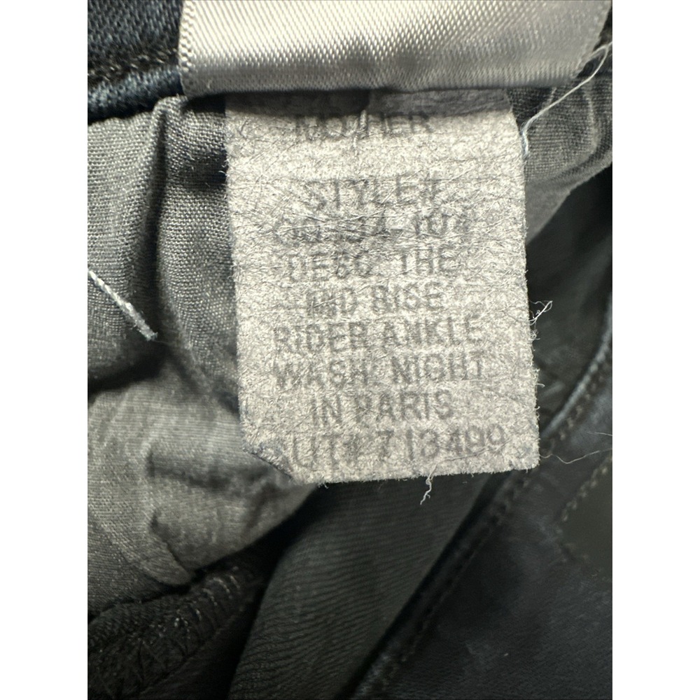 MOTHER Women Size 25 The Mid Rise Rider Ankle Jeans Night In Paris Very Dark - Picture 10 of 14
